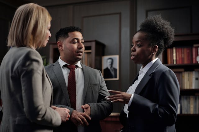 Professional legal consultation meeting